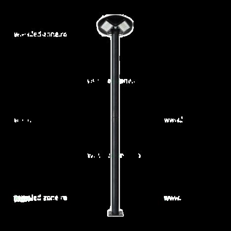 Stalp metalic iluminat solar 3m